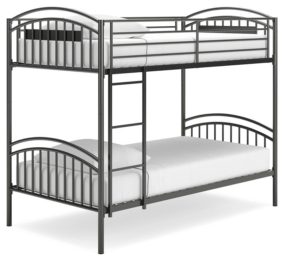 Lanceburg Twin over Twin Bunk Bed and 2 Mattresses