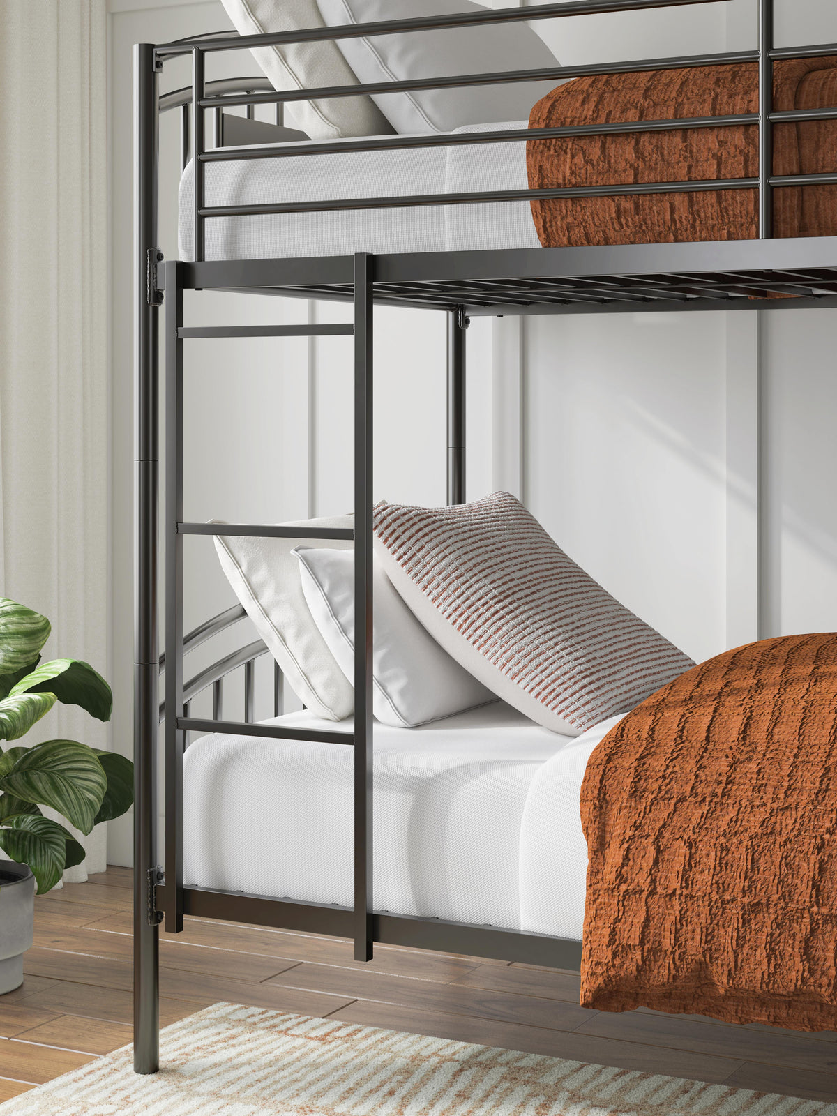 Lanceburg Twin over Twin Bunk Bed with Ladder