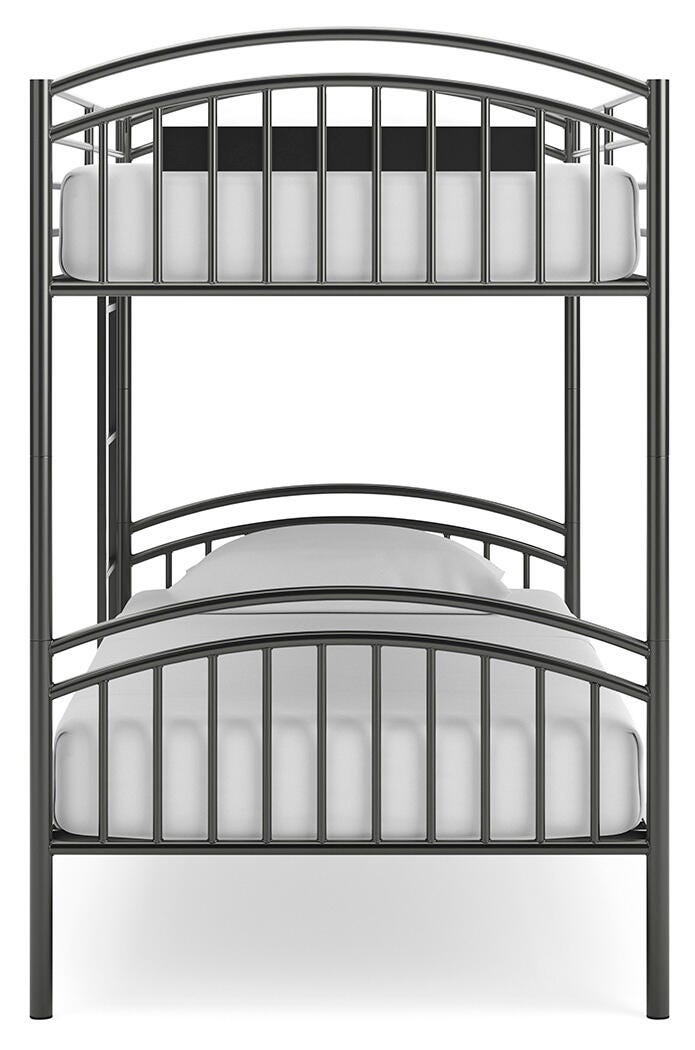 Lanceburg Twin over Twin Bunk Bed and 2 Mattresses