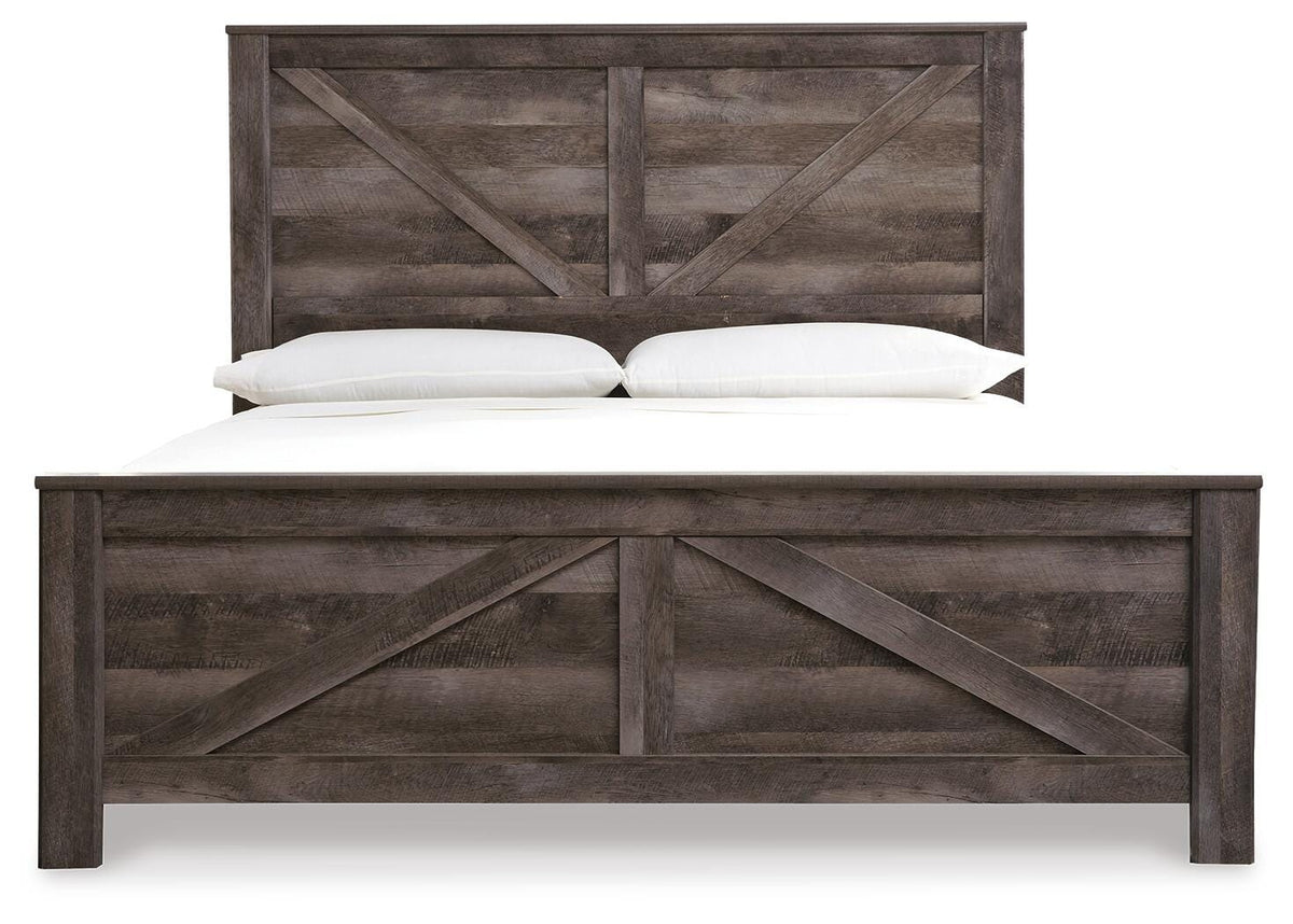 Wynnlow King Crossbuck Panel Bed