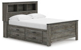 Frandern Full Bookcase Panel Bed with Storage