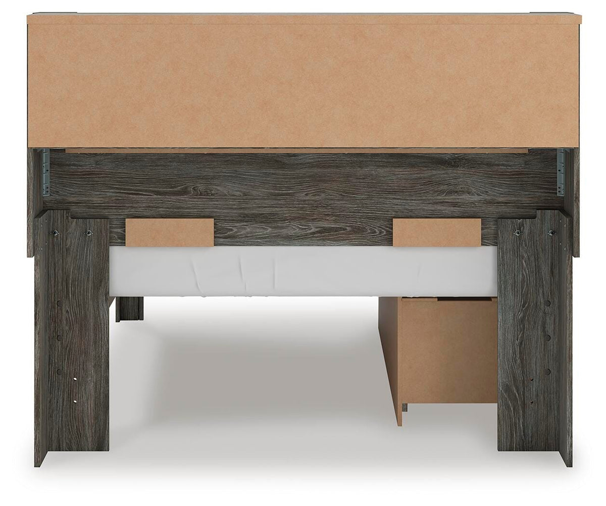 Frandern Full Bookcase Panel Bed with Storage