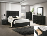 Cadence Black Bedroom Mirror (Mirror Only) - Crown Mark | Olivia Furniture