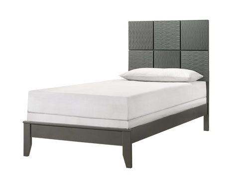 Denker Gun Metal Twin Bed