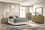 Nyomi White/Brown Upholstered  Bedroom Set