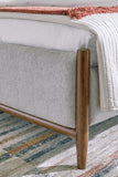 Lyncott Queen Upholstered Bed, Dresser, Mirror and Nightstand
