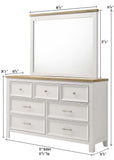 Aston White Dresser Top (Mirror Only) - Crown Mark | Olivia Furniture