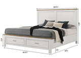 Aston White Storage Bedroom Set
