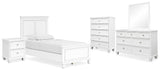 Fortman Twin Panel Bed, Dresser, Mirror, Chest and Nightstand