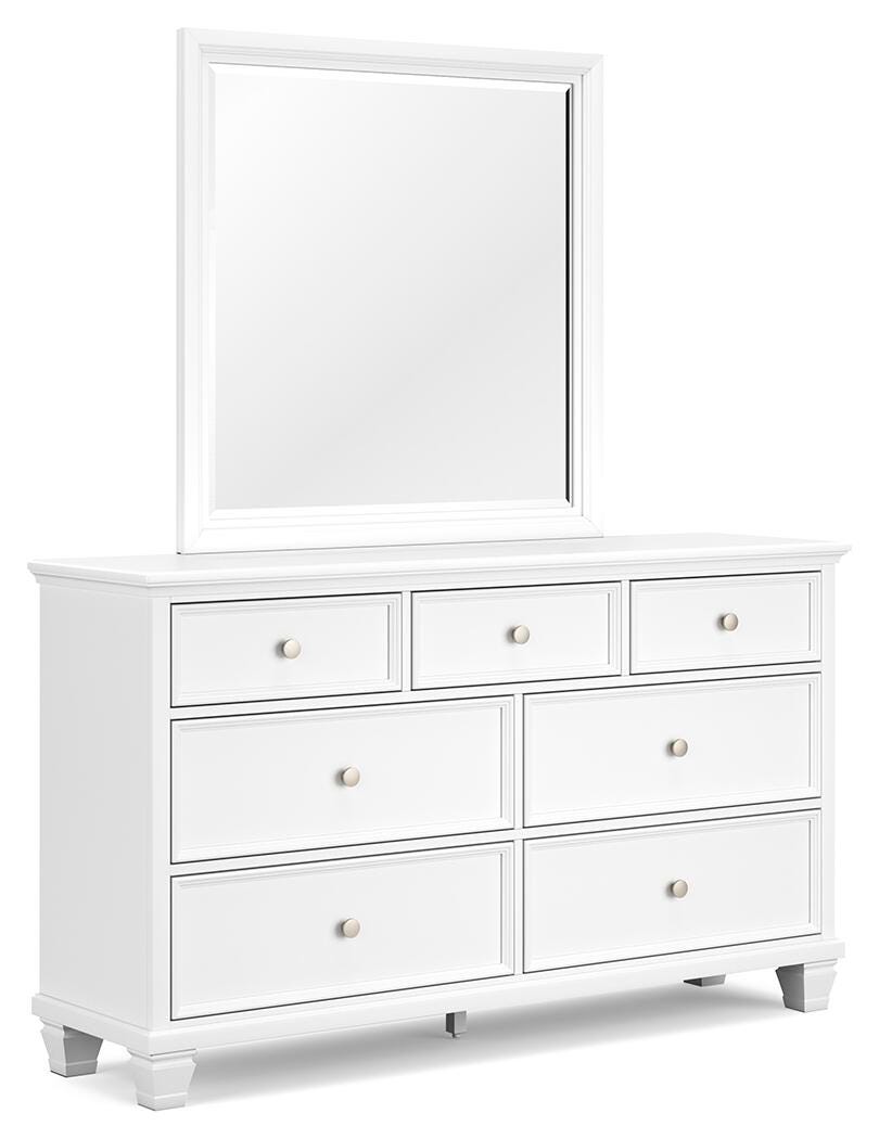 Fortman California King Panel Bed, Dresser and Mirror