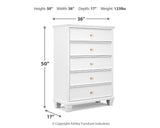 Fortman King Panel Bed, Dresser, Mirror, Chest and 2 Nightstands