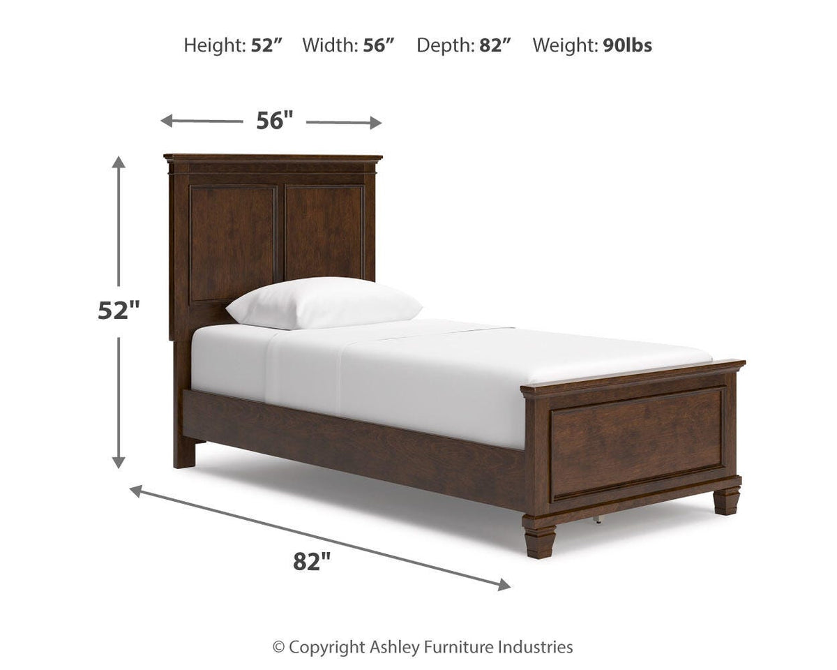 Danabrin Twin Panel Bed, Dresser and Mirror