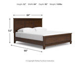 Danabrin California King Panel Bed, Dresser and Mirror