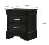 Amalia Black Panel Youth Bedroom Set