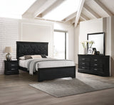 Amalia Black Upholstered Panel Bedroom Set