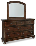 Porter Queen Sleigh Storage Bed, Dresser and Mirror