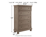 Lettner King Panel Bed, Chest and 2 Nightstands