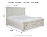 Robbinsdale King Storage Bed and 2 Nightstands