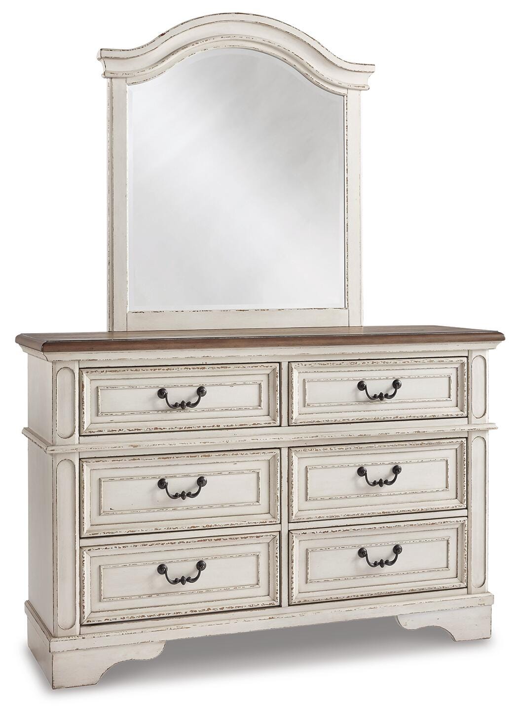 Realyn Full Panel Bed, Dresser, Mirror, Chest and Nightstand