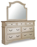 Realyn Queen Upholstered Bed, Dresser, Mirror, Chest and Nightstand