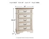 Realyn Full Panel Bed, Dresser, Mirror, Chest and Nightstand