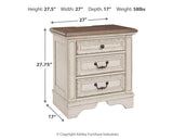 Realyn Queen Upholstered Panel Bed and 2 Nightstands