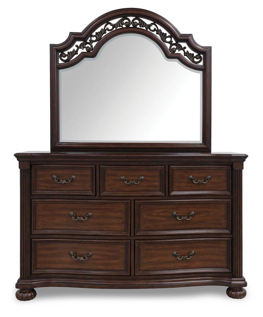 Lavinton Queen Poster Bed, Dresser, Mirror, Chest and 2 Nightstands