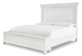 Kanwyn King Panel Bed with Storage, Dresser and Mirror