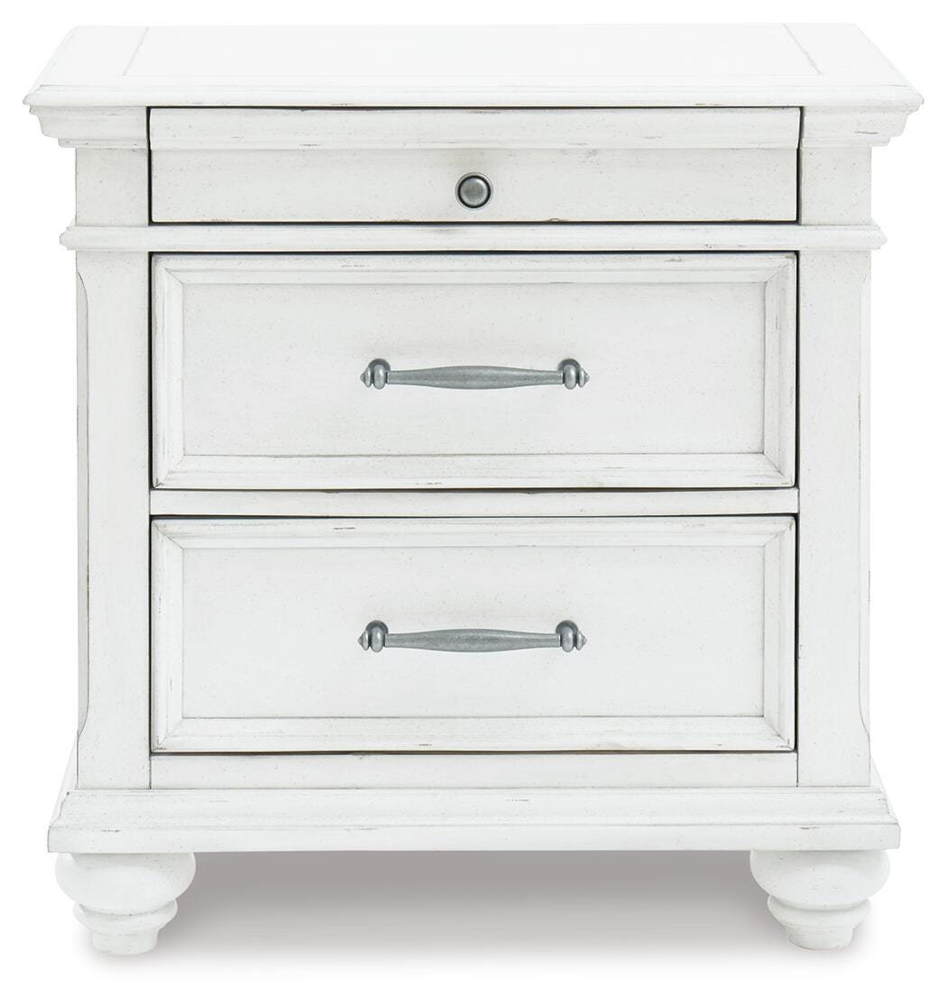 Kanwyn Queen Panel Storage Bed, Dresser, Mirror and Nightstand