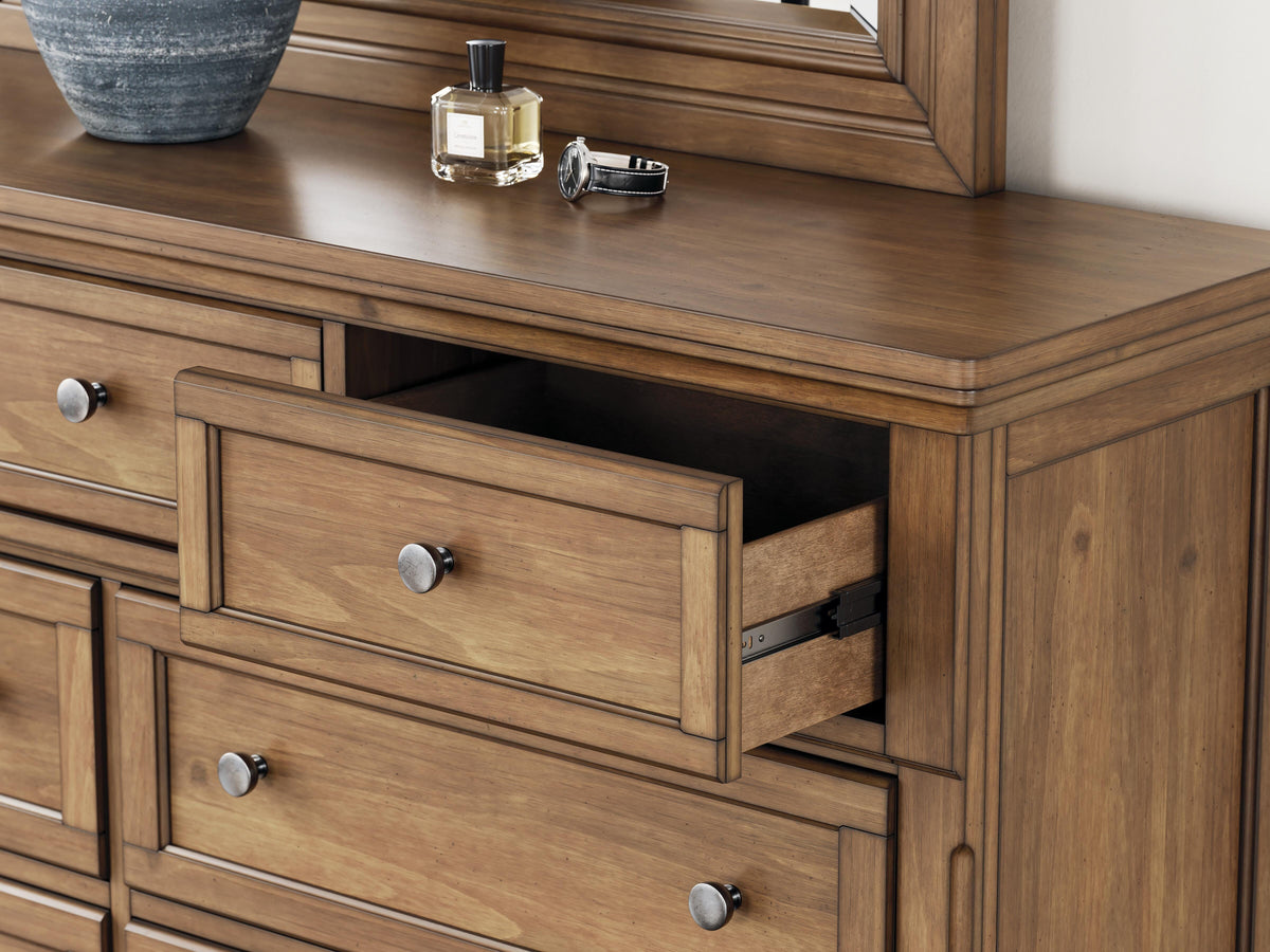 Feddinger Queen Panel Bed, Dresser and Mirror