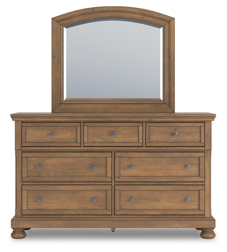 Feddinger Queen Panel Bed, Dresser and Mirror