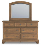Feddinger Queen Panel Bed, Dresser and Mirror
