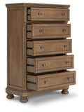 Feddinger Queen Panel Bed, Dresser, Mirror, Chest and 2 Nightstands