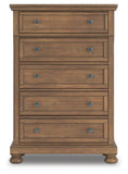 Feddinger Queen Panel Bed, Dresser, Mirror, Chest and 2 Nightstands