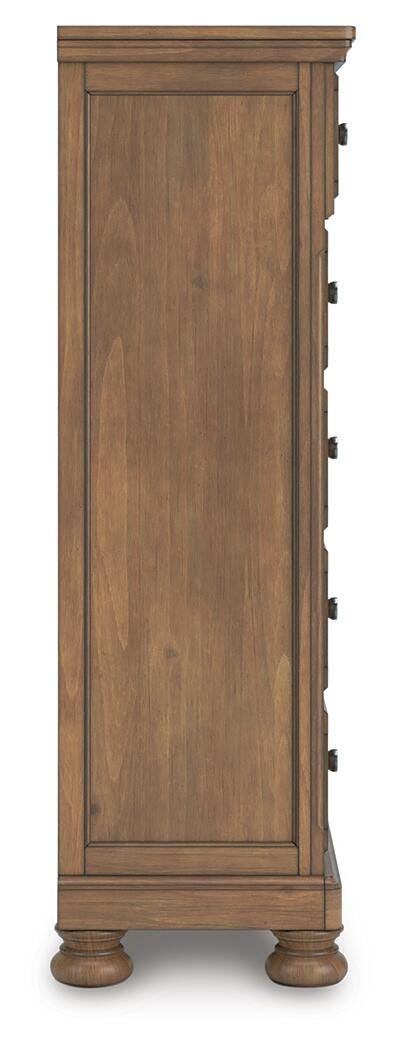 Feddinger Queen Sleigh Bed, Dresser, Mirror, Chest and Nightstand