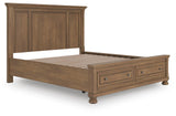 Feddinger California King Panel Storage Bed, Dresser and Nightstand