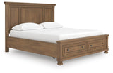 Feddinger California King Panel Storage Bed, Dresser and Nightstand