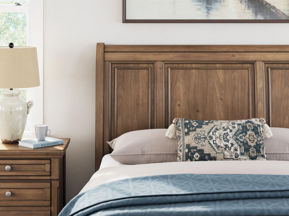 Feddinger Queen Sleigh Storage Bed, Dresser and Mirror