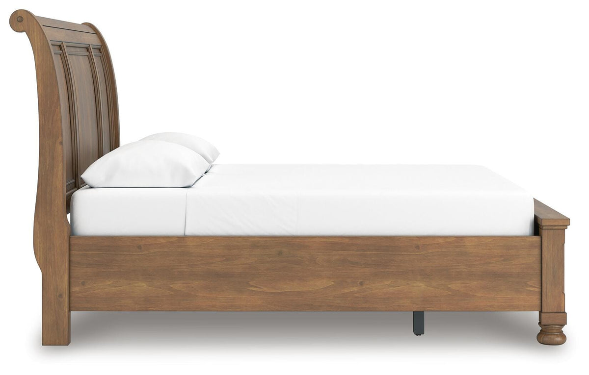 Feddinger Queen Sleigh Storage Bed, Dresser and Mirror