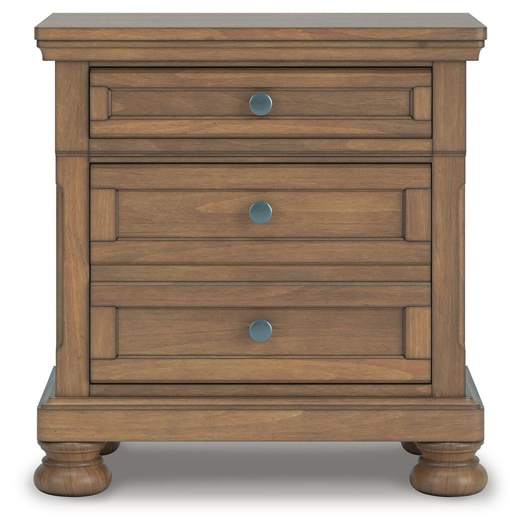 Feddinger California King Panel Storage Bed, Dresser and Nightstand