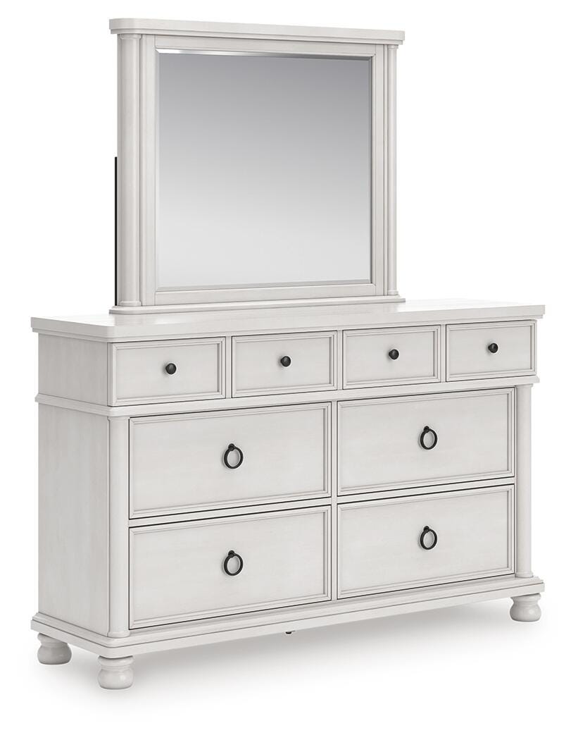 Rowlenstown Queen Poster Bed, Dresser and Mirror