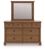 Rowlenstown Queen Poster Bed, Dresser and Mirror