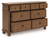 Rowlenstown King Poster Bed, Dresser and 2 Nightstands