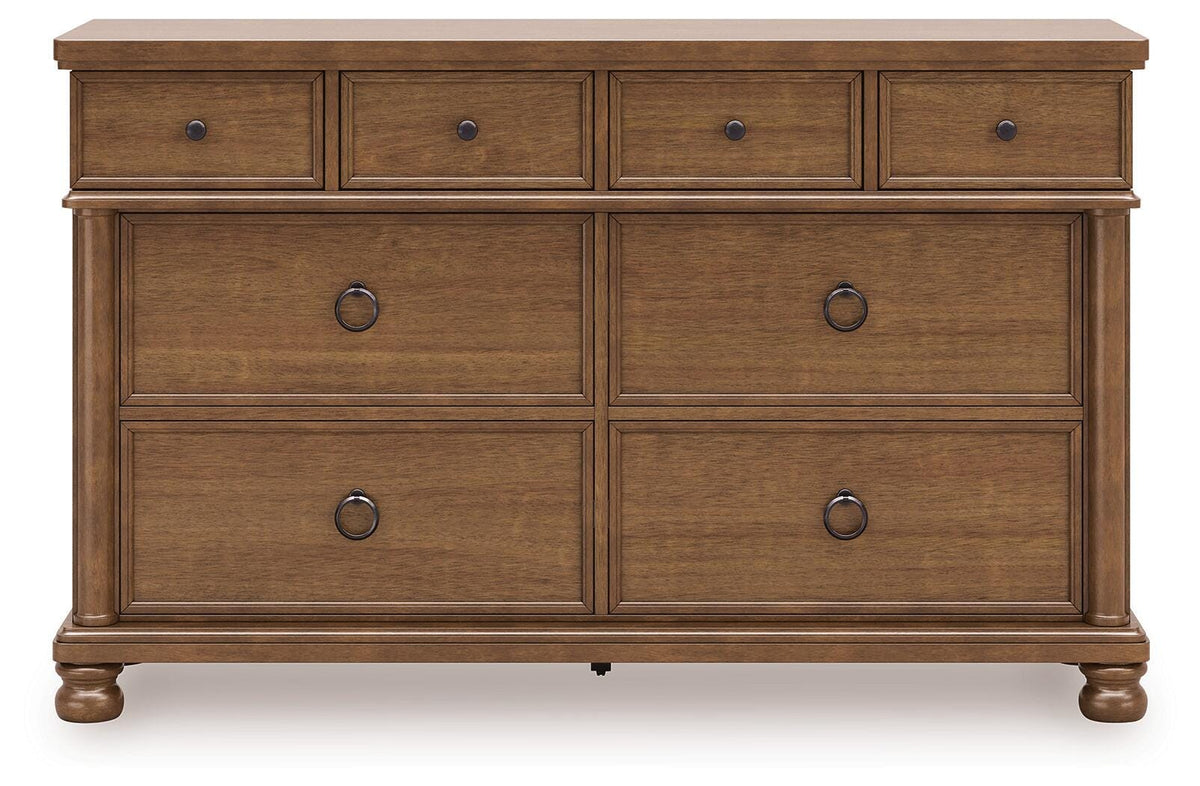 Rowlenstown King Poster Bed, Dresser and 2 Nightstands
