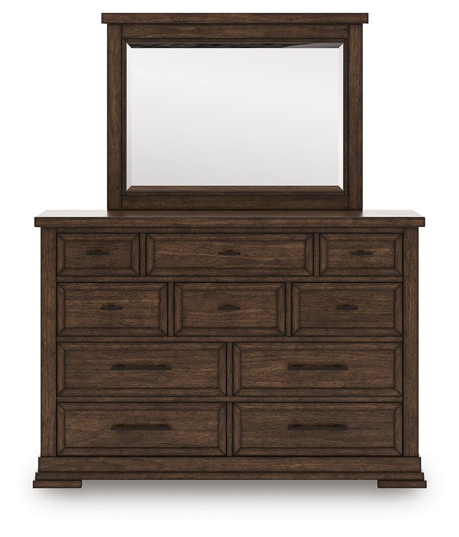 Taffenbrook Queen Panel Storage Bed, Dresser and Mirror
