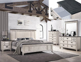 Sawyer Antique White/Brown Bedroom Mirror (Mirror Only) - Crown Mark | Olivia Furniture