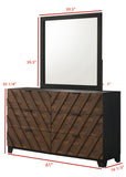Zane Brown Dresser Top (Mirror Only) - Crown Mark | Olivia Furniture