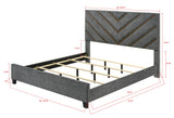 Zane Brown/Gray Upholstered Bedroom Set