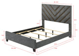 Zane Brown/Gray Upholstered Bedroom Set