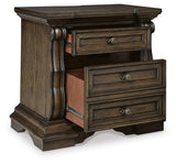 Maylee King Upholstered Bed, Dresser, Mirror, Chest and 2 Nightstands
